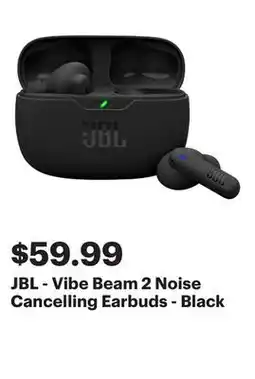 Best Buy JBL - Vibe Beam 2 Noise Cancelling Earbuds - Black offer