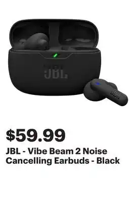 Best Buy JBL - Vibe Beam 2 Noise Cancelling Earbuds - Black offer