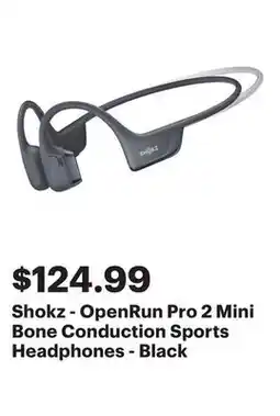 Best Buy Shokz - OpenRun Pro 2 Mini Bone Conduction Sports Headphones - Black offer