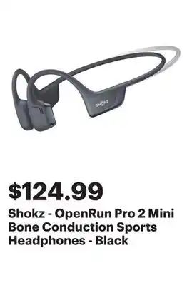 Best Buy Shokz - OpenRun Pro 2 Mini Bone Conduction Sports Headphones - Black offer