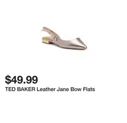 Marshalls TED BAKER Leather Jane Bow Flats offer