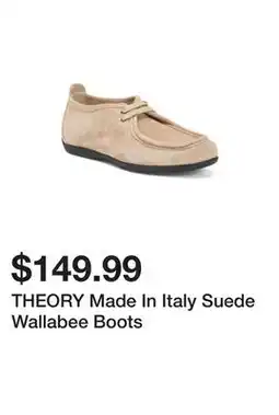 Marshalls THEORY Made In Italy Suede Wallabee Boots offer