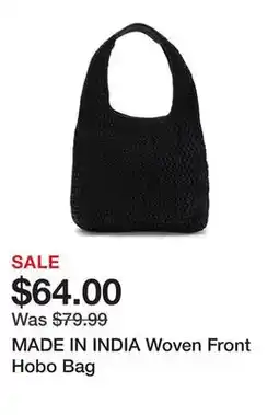 Marshalls MADE IN INDIA Woven Front Hobo Bag offer