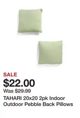 Marshalls TAHARI 20x20 2pk Indoor Outdoor Pebble Back Pillows offer