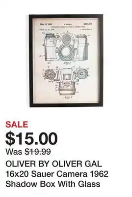 Marshalls OLIVER BY OLIVER GAL 16x20 Sauer Camera 1962 Shadow Box With Glass offer