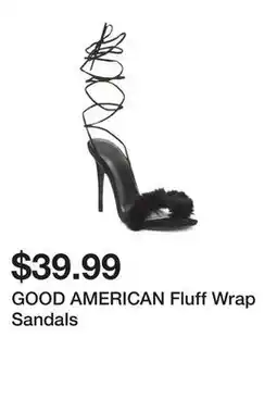 Marshalls GOOD AMERICAN Fluff Wrap Sandals offer