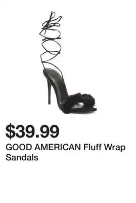 Marshalls GOOD AMERICAN Fluff Wrap Sandals offer