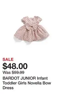 Marshalls BARDOT JUNIOR Infant Toddler Girls Novella Bow Dress offer