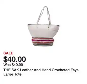 Marshalls THE SAK Leather And Hand Crocheted Faye Large Tote offer