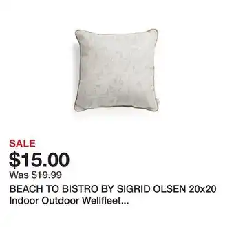 Marshalls BEACH TO BISTRO BY SIGRID OLSEN 20x20 Indoor Outdoor Wellfleet Shells Pillow offer