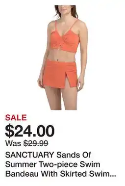 Marshalls SANCTUARY Sands Of Summer Two-piece Swim Bandeau With Skirted Swim Bottoms offer
