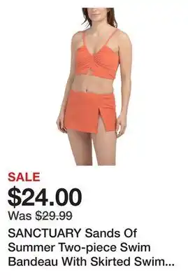 Marshalls SANCTUARY Sands Of Summer Two-piece Swim Bandeau With Skirted Swim Bottoms offer