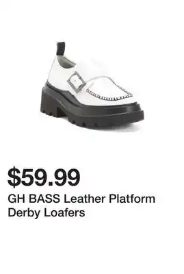 Marshalls GH BASS Leather Platform Derby Loafers offer