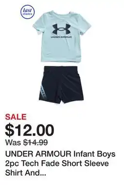 Marshalls UNDER ARMOUR Infant Boys 2pc Tech Fade Short Sleeve Shirt And Shorts Set offer