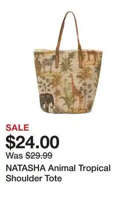 Marshalls NATASHA Animal Tropical Shoulder Tote offer
