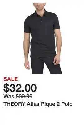 Marshalls THEORY Atlas Pique 2 Polo offer