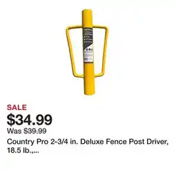 Tractor Supply Company Country Pro 2-3/4 in. Deluxe Fence Post Driver, 18.5 lb., Heavy-Duty Metal Construction offer