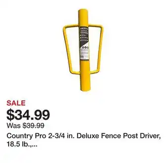 Tractor Supply Company Country Pro 2-3/4 in. Deluxe Fence Post Driver, 18.5 lb., Heavy-Duty Metal Construction offer