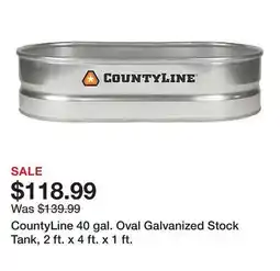 Tractor Supply Company CountyLine 40 gal. Oval Galvanized Stock Tank, 2 ft. x 4 ft. x 1 ft offer