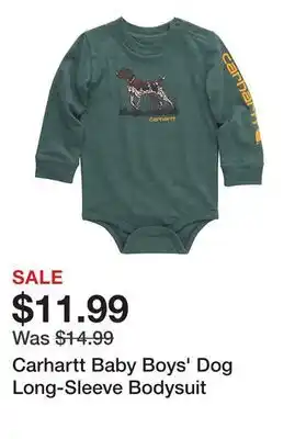 Tractor Supply Company Carhartt Baby Boys' Dog Long-Sleeve Bodysuit offer