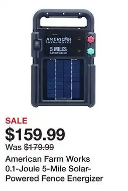 Tractor Supply Company American Farm Works 0.1-Joule 5-Mile Solar-Powered Fence Energizer offer
