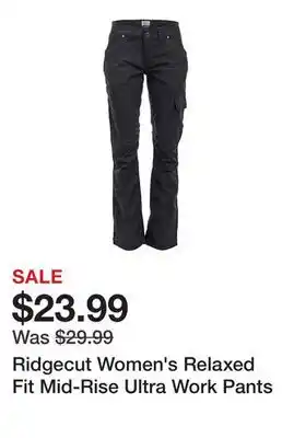 Tractor Supply Company Ridgecut Women's Relaxed Fit Mid-Rise Ultra Work Pants offer