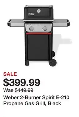Tractor Supply Company Weber 2-Burner Spirit E-210 Propane Gas Grill, Black offer