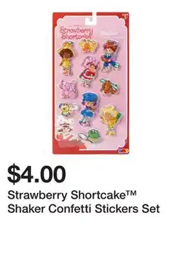 Five Below Strawberry Shortcake Shaker Confetti Stickers Set offer