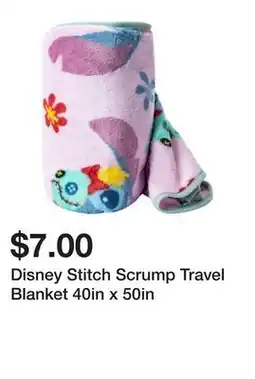 Five Below Disney Stitch Scrump Travel Blanket 40in x 50in offer