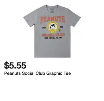Five Below Peanuts Social Club Graphic Tee offer