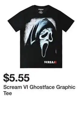 Five Below Scream VI Ghostface Graphic Tee offer