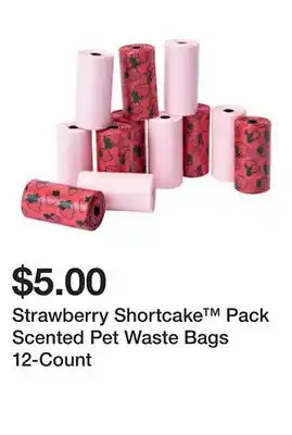 Five Below Strawberry Shortcake Pack Scented Pet Waste Bags 12-Count offer