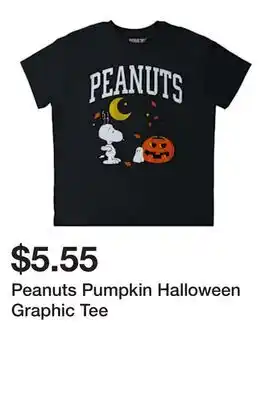 Five Below Peanuts Pumpkin Halloween Graphic Tee offer