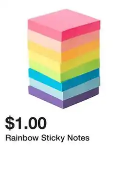 Five Below Rainbow Sticky Notes offer