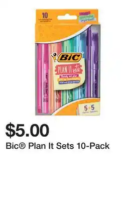 Five Below Bic Plan It Sets 10-Pack offer