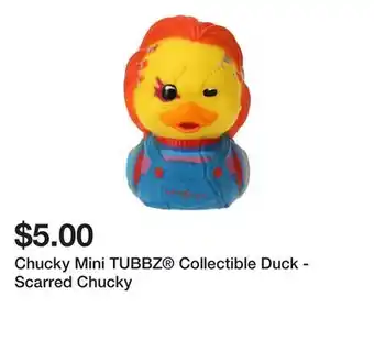 Five Below Chucky Mini TUBBZ Collectible Duck - Scarred Chucky offer