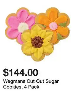 Wegmans Wegmans Cut Out Sugar Cookies, 4 Pack offer