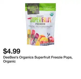 Wegmans DeeBee's Organics Superfruit Freezie Pops, Organic offer