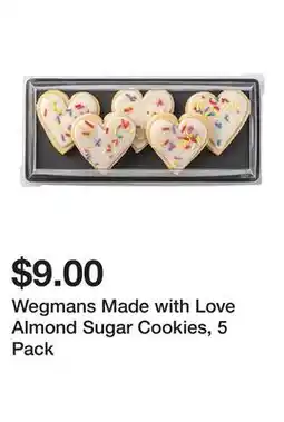 Wegmans Wegmans Made with Love Almond Sugar Cookies, 5 Pack offer