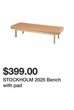 Ikea STOCKHOLM 2025 Bench with pad offer