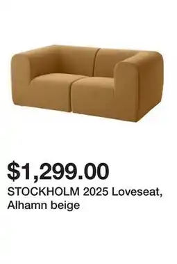 Ikea STOCKHOLM 2025 Loveseat, Alhamn beige offer