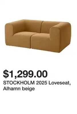 Ikea STOCKHOLM 2025 Loveseat, Alhamn beige offer