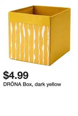 Ikea DRÖNA Box, dark yellow offer