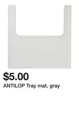 Ikea ANTILOP Tray mat, gray offer