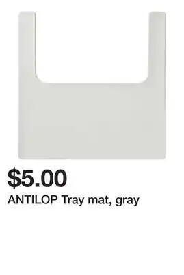Ikea ANTILOP Tray mat, gray offer