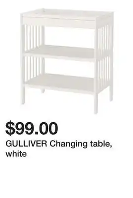 Ikea GULLIVER Changing table, white offer