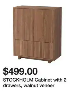 Ikea STOCKHOLM Cabinet with 2 drawers, walnut veneer offer