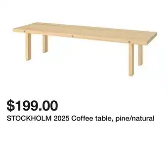 Ikea STOCKHOLM 2025 Coffee table, pine/natural offer