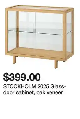 Ikea STOCKHOLM 2025 Glass-door cabinet, oak veneer offer