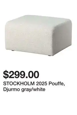Ikea STOCKHOLM 2025 Pouffe, Djurmo gray/white offer